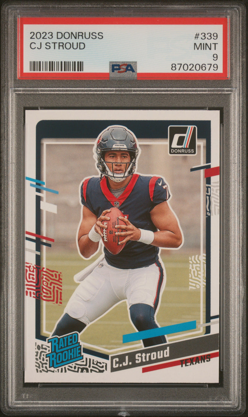 PSA 9 C.J. Stroud 2023 Donruss Football #339 Houston Texans Rookie Card