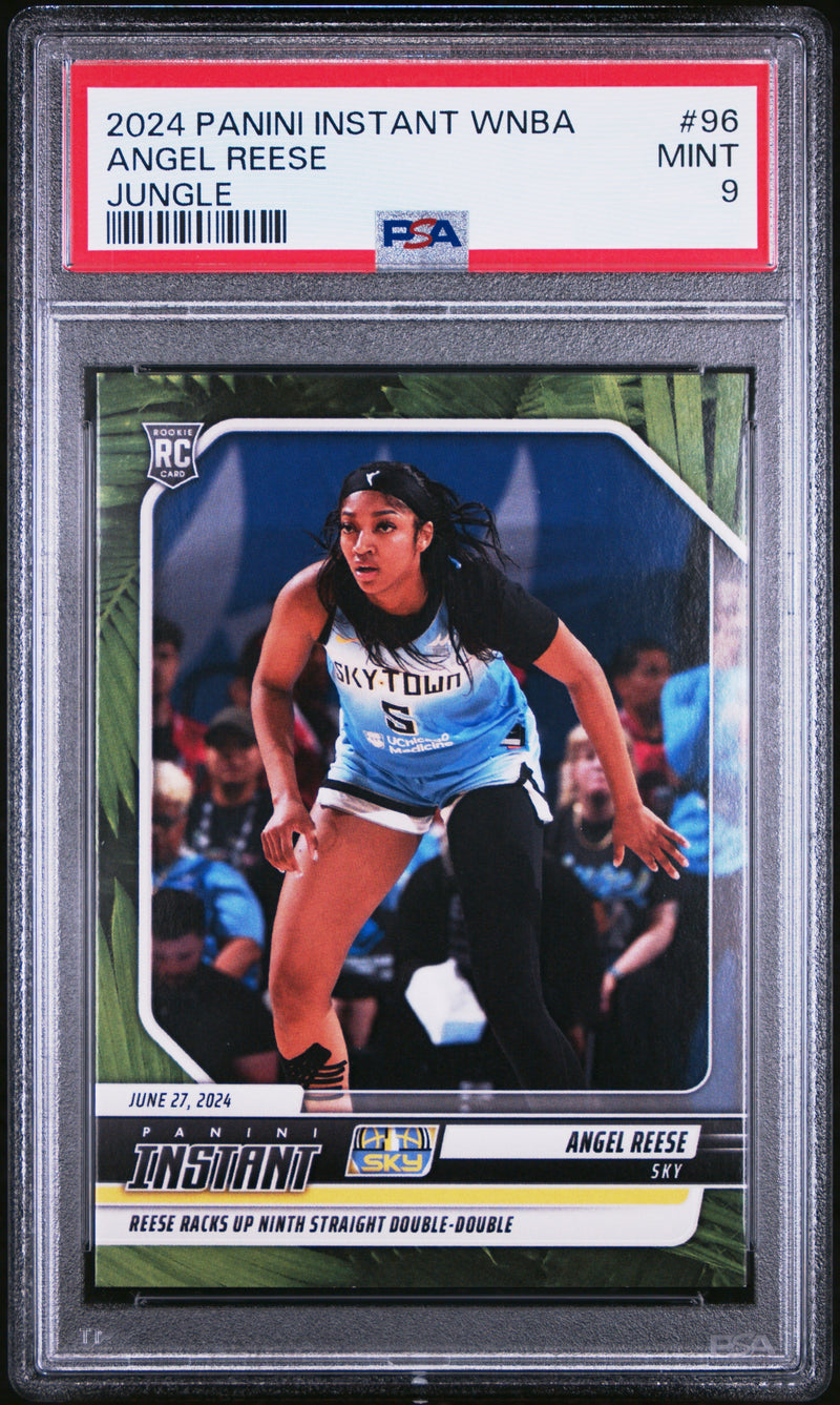 PSA 9 Angel Reese 2024 Panini Instant #96 Jungle SP Only 25 Made Rookie Card Chicago Sky