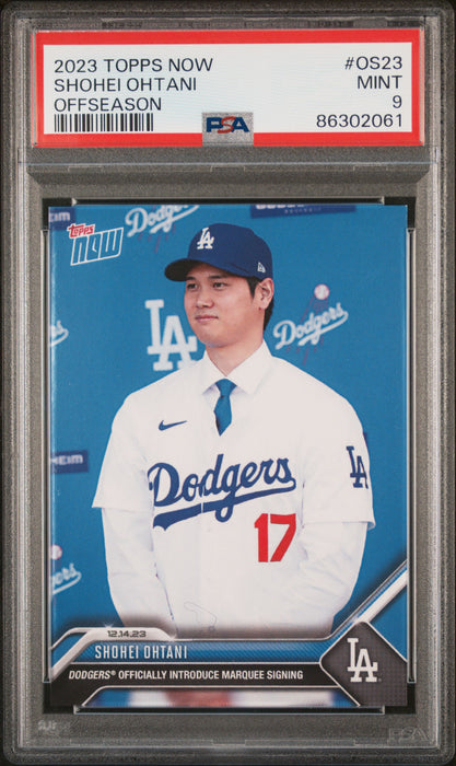 PSA 9 Shohei Ohtani 2023 Topps Now #OS23 Marquee Signing Rare Trading Card