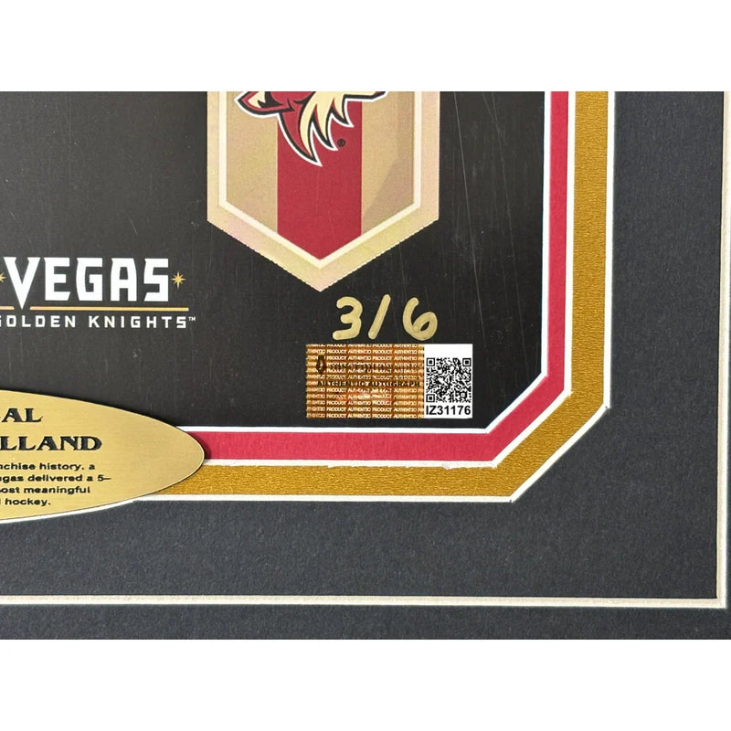 Marc-Andre Fleury Neal Karlsson Engelland Signed 1st Poster 2017 Vegas Golden Knights Framed Strong