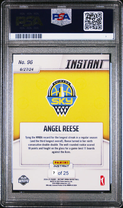 PSA 10 Angel Reese 2024 Panini Instant #96 Jungle SP Only 25 Made! Rookie Card