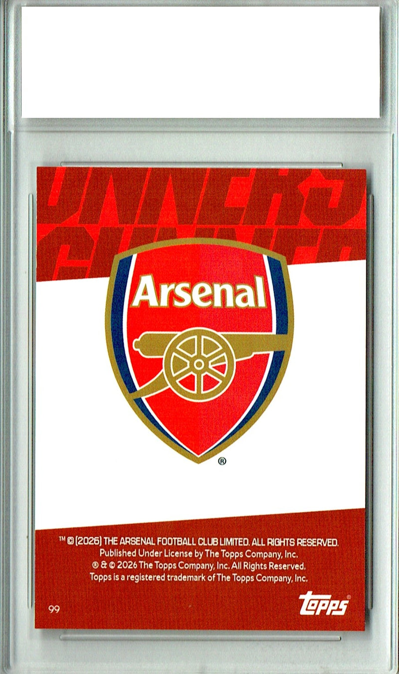 Max Dowman Rookie Card 2025 Topps Chrome #99, PGI 10, Arsenal