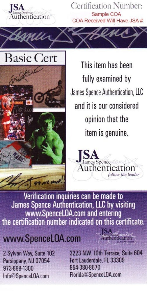 Lou Ferrigno Autographed 8x10 Photo JSA COA Vintage Hand Signed The Incredible Hulk