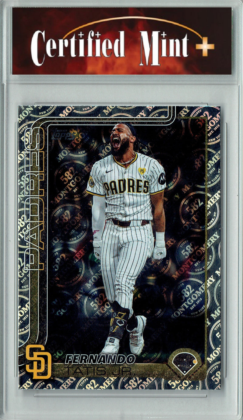Certified Mint+ Fernando Tatis Jr. 2025 Topps 582 Montgomery #600 Foil SP Rare Trading Card San Diego Padres