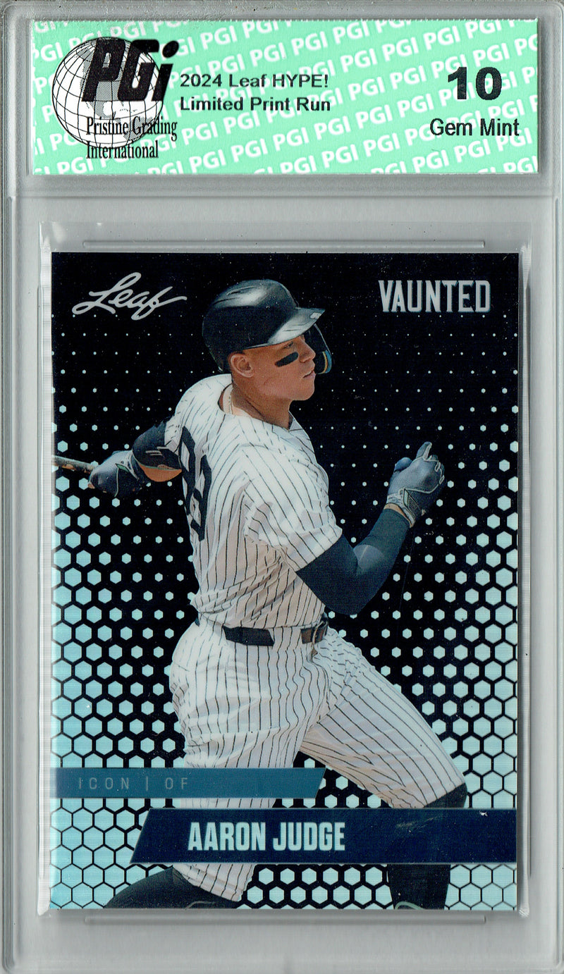 Aaron Judge 2024 Leaf Vaunted Metal #VM-19 Black 7 Made Rare Card PGI 10