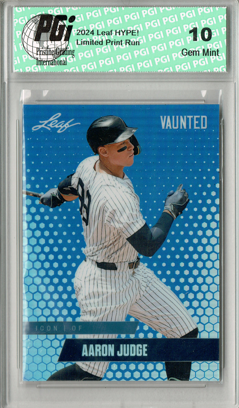 Aaron Judge 2024 Leaf Vaunted Metal #VM-19 Blue 20 Made Rare Card PGI 10