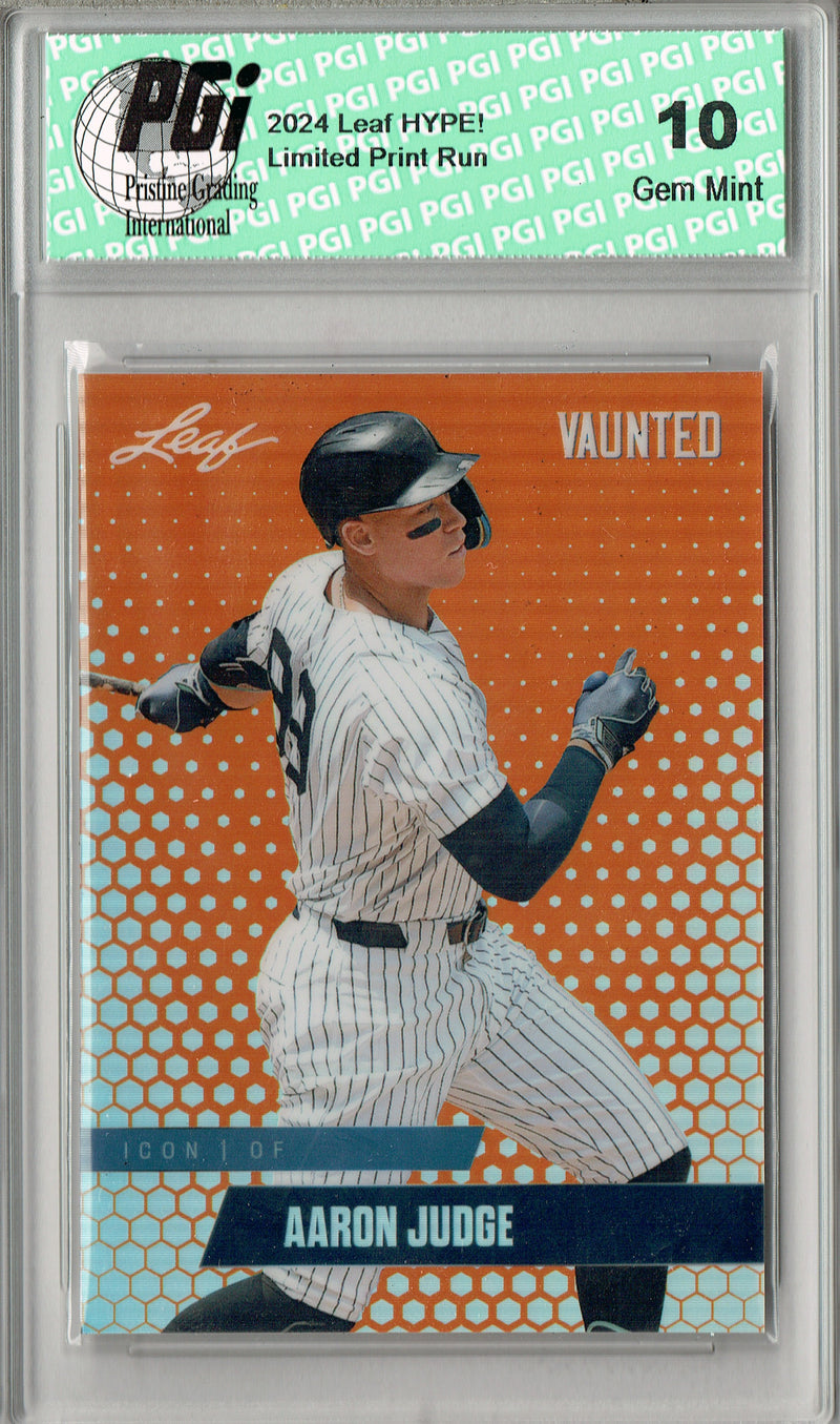 Aaron Judge 2024 Leaf Vaunted Metal #VM-19 Orange 3 Made Rare Card PGI 10
