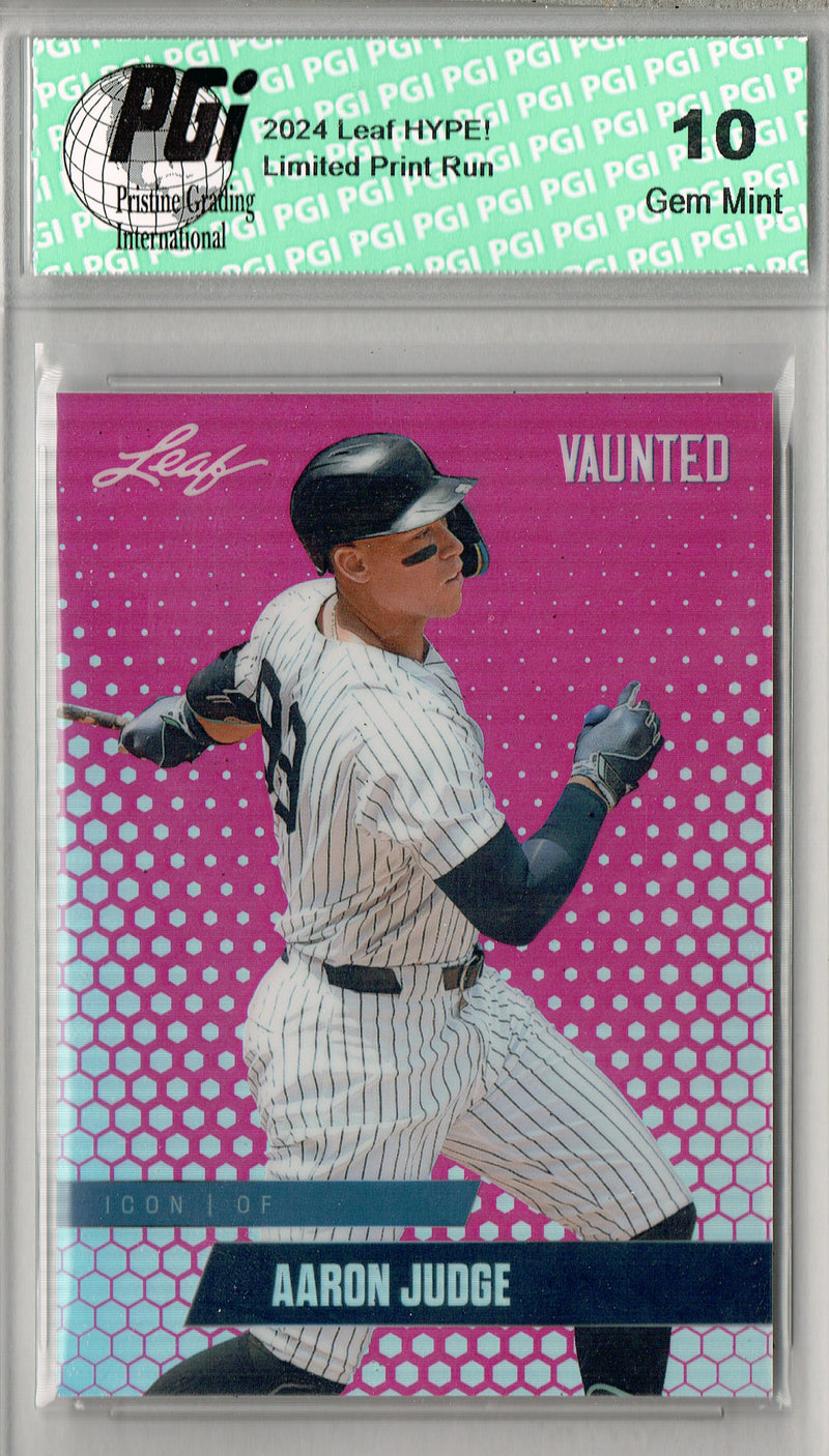 Aaron Judge 2024 Leaf Vaunted Metal #VM-19 Pink 10 Made Rare Card PGI 10