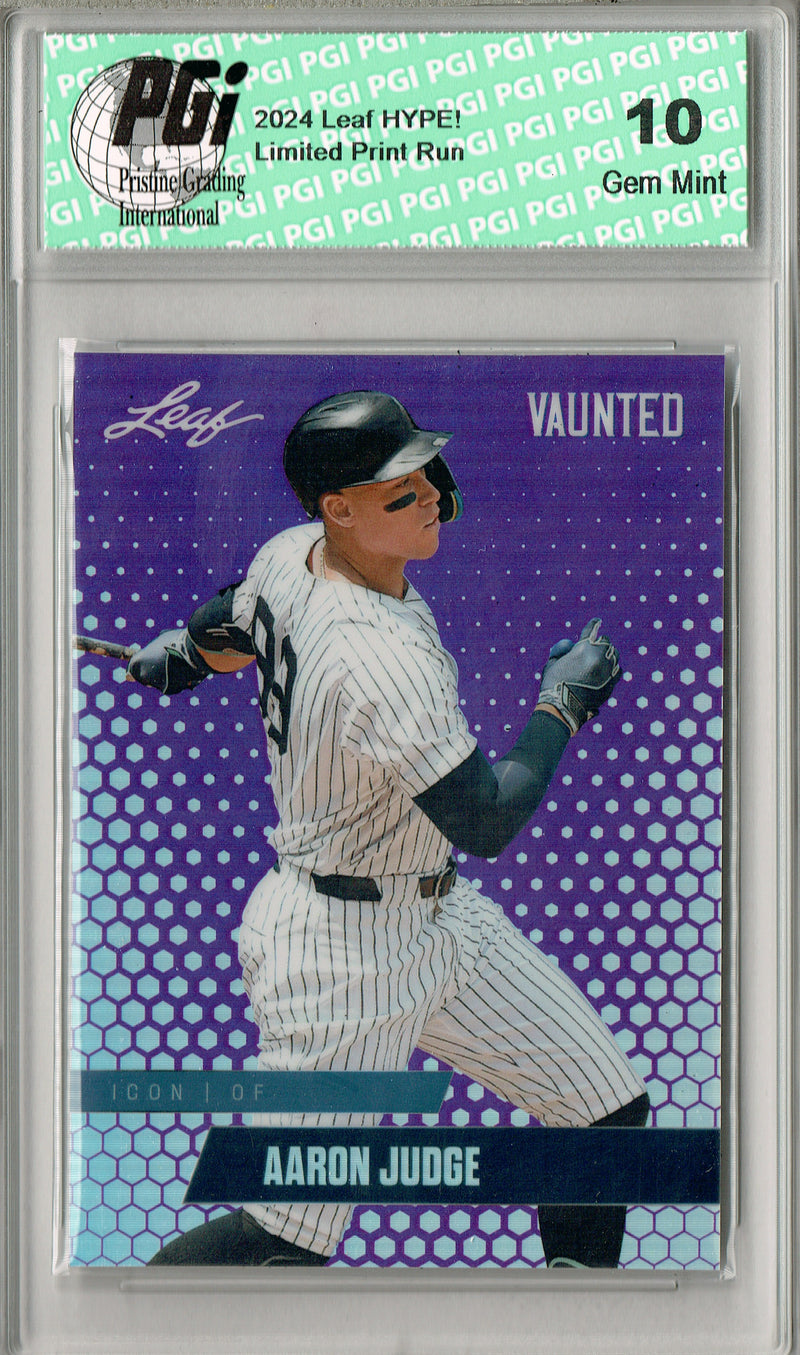 Aaron Judge 2024 Leaf Vaunted Metal #VM-19 Purple 15 Made Rare Card PGI 10