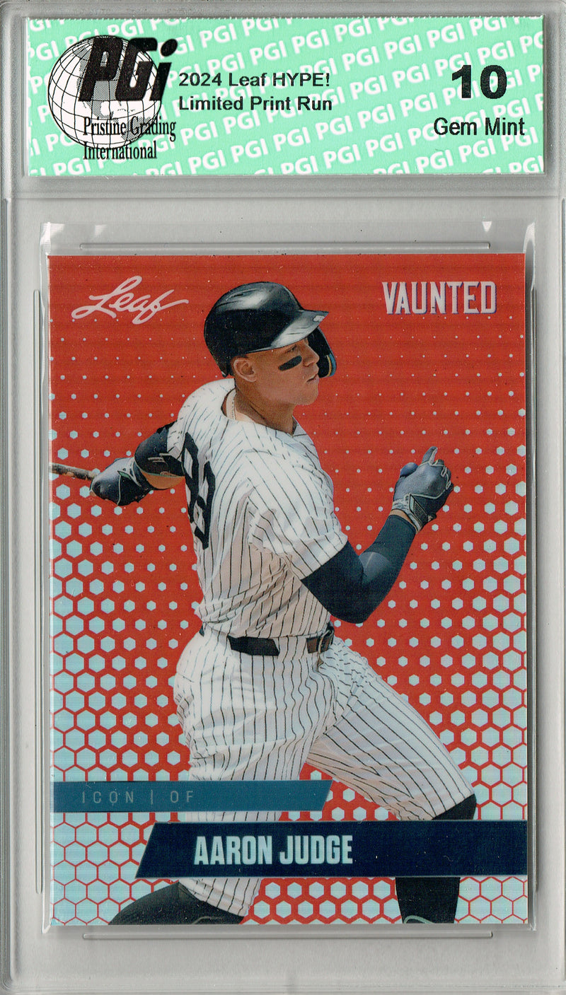 Aaron Judge 2024 Leaf Vaunted Metal #VM-19 Red #1 of 2 Made Rare Card PGI 10