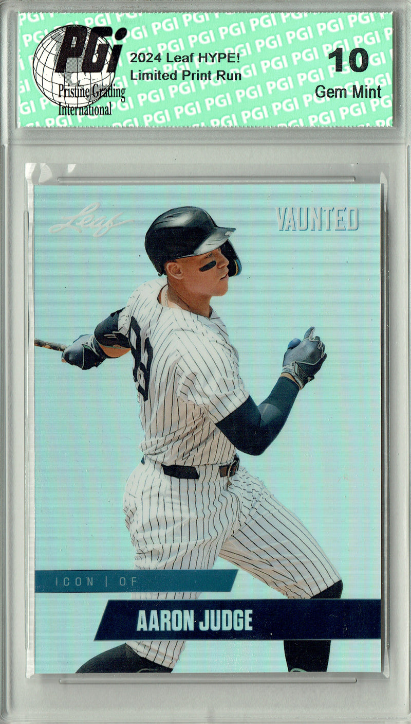 Aaron Judge 2024 Leaf Vaunted Metal #VM-19 Silver 25 Made Rare Card PGI 10