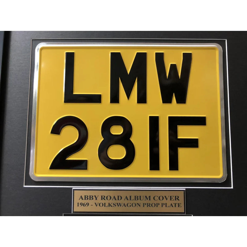 "Abbey Road" the Beatles Album Cover Car License Plate Framed Collage