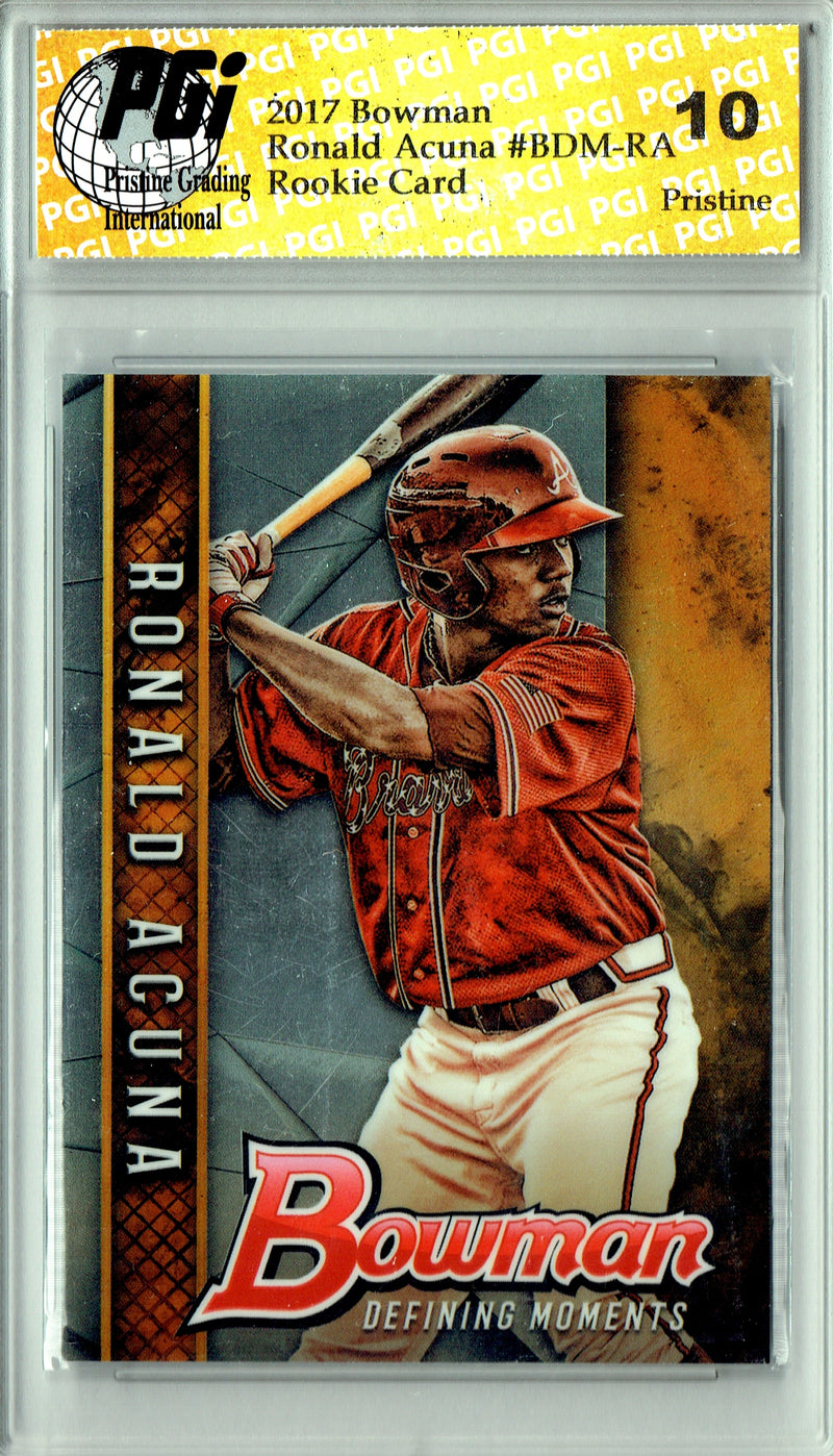 Ronald Acuna 2017 Bowman Chrome #BDM-RA Pristine Rookie Card PGI 10