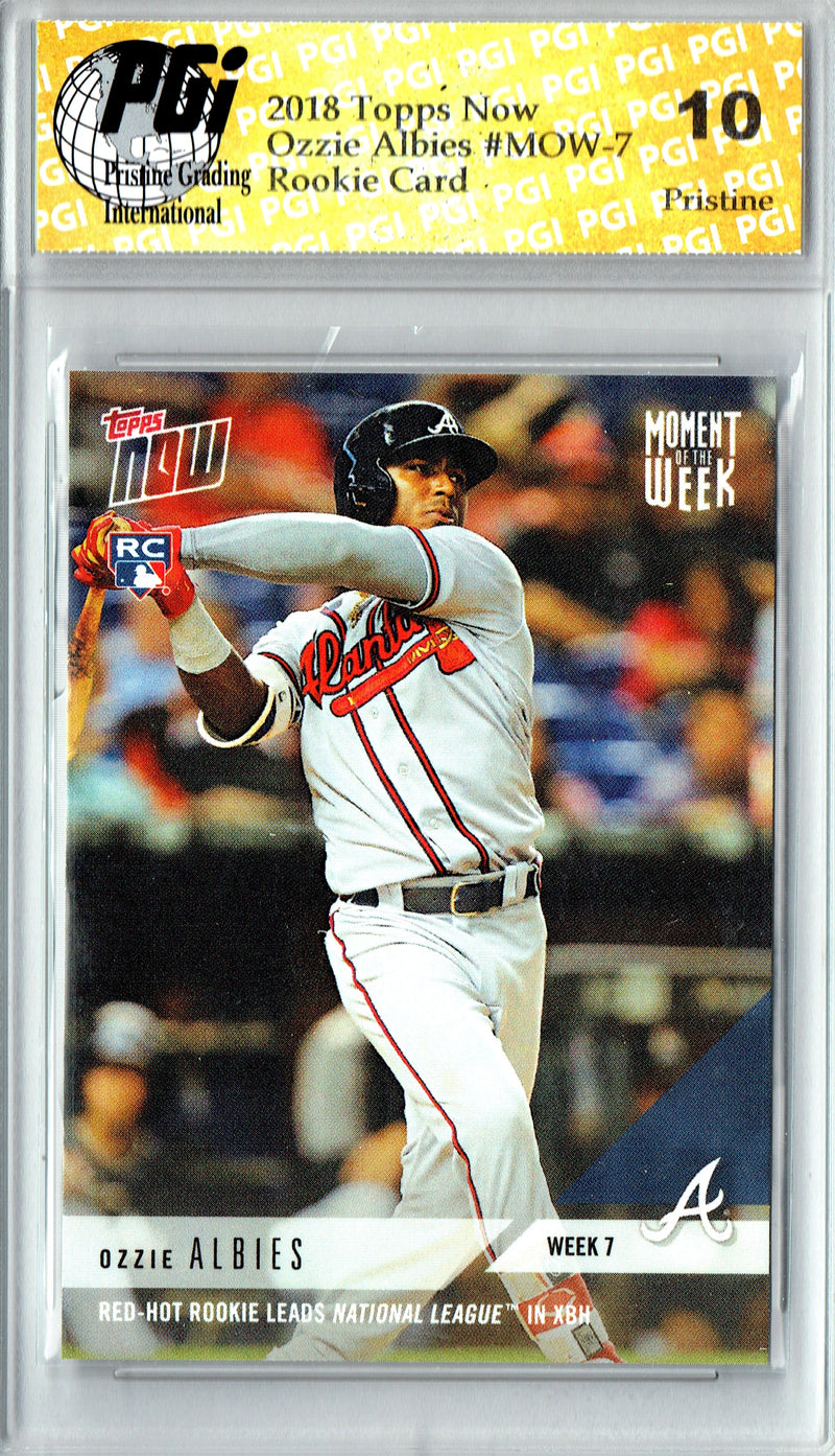 Ozzie Albies 2018 Topps Now Moment #MOW-7 PRISTINE Rookie Card PGI 10