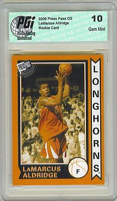 LaMarcus Aldridge Old Sch Press Pass Rookie Card PGI 10