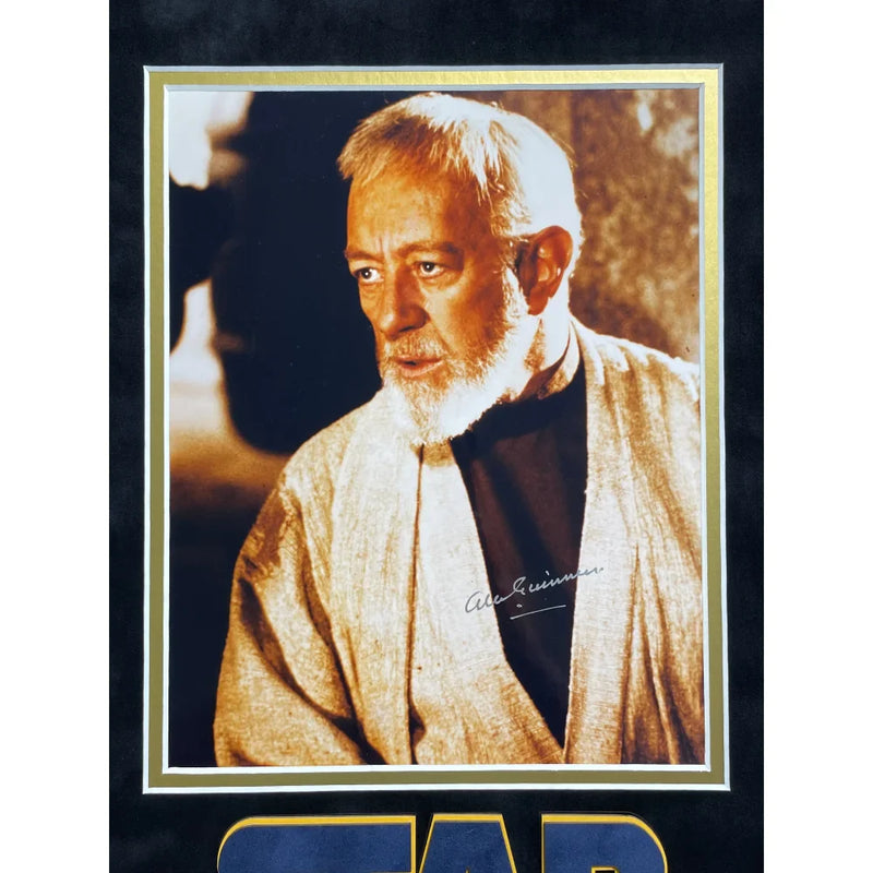 Alec Guinness Autographed Star Wars Obi-wan Kenobi 8x10 Photo Framed JSA Signed