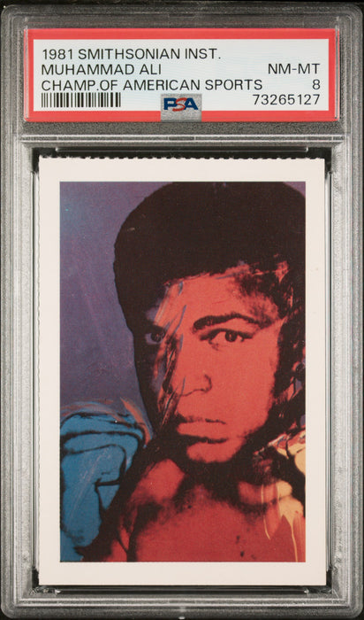 PSA 8 NM-MT Muhammad Ali 1981 Smithsonian Inst. #NNO Rookie Card Champ of American Sports