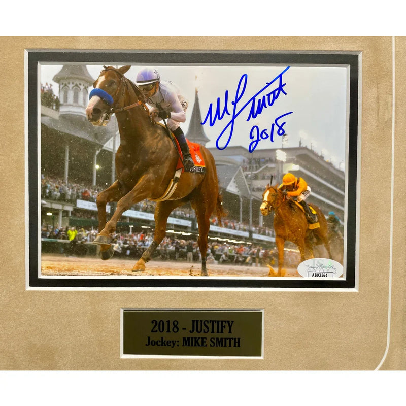All Triple Crown Winners Signed Horse Photo Collage Framed JSA Turcotte Espinoza