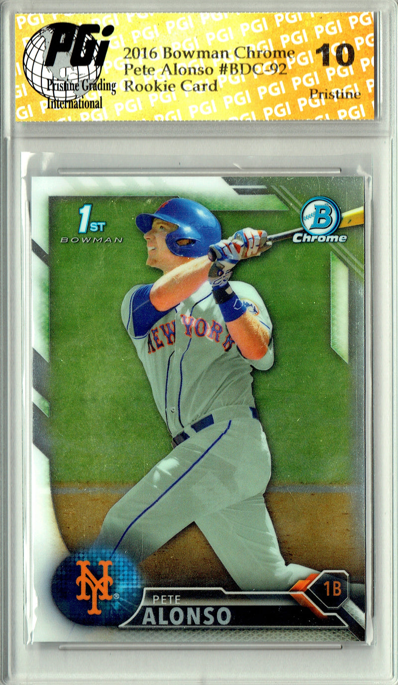 Pete Alonso 2019 Bowman Chrome #BDC-92 Pristine Rookie Card PGI 10