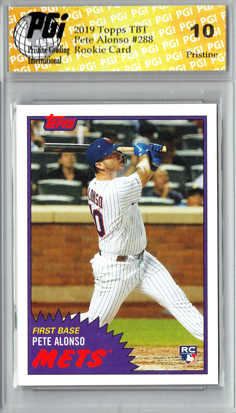 Pete Alonso 2019 Topps TBT #288 PRISTINE Rookie Card PGI 10