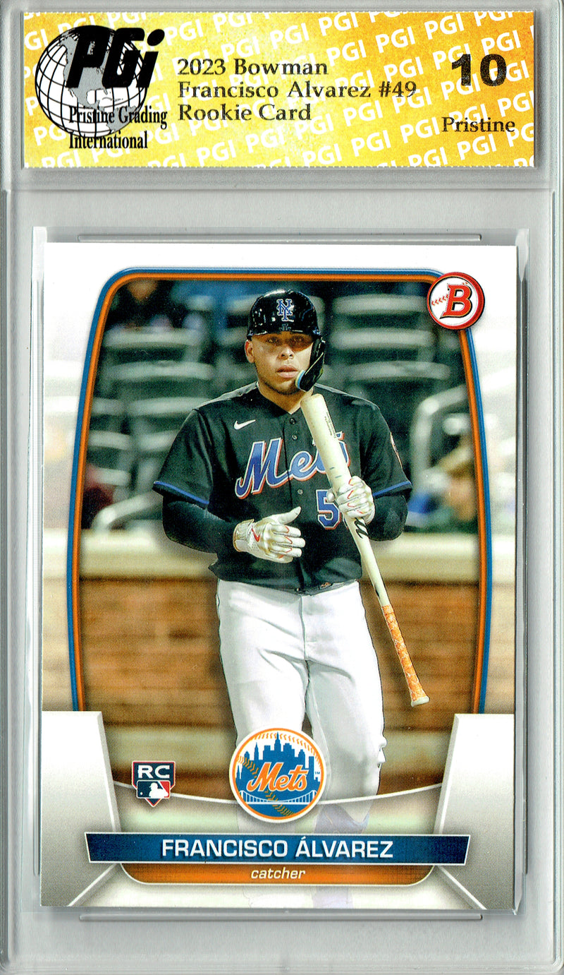 Francisco Alvarez 2023 Bowman #49 PRISTINE Rookie Card PGI 10