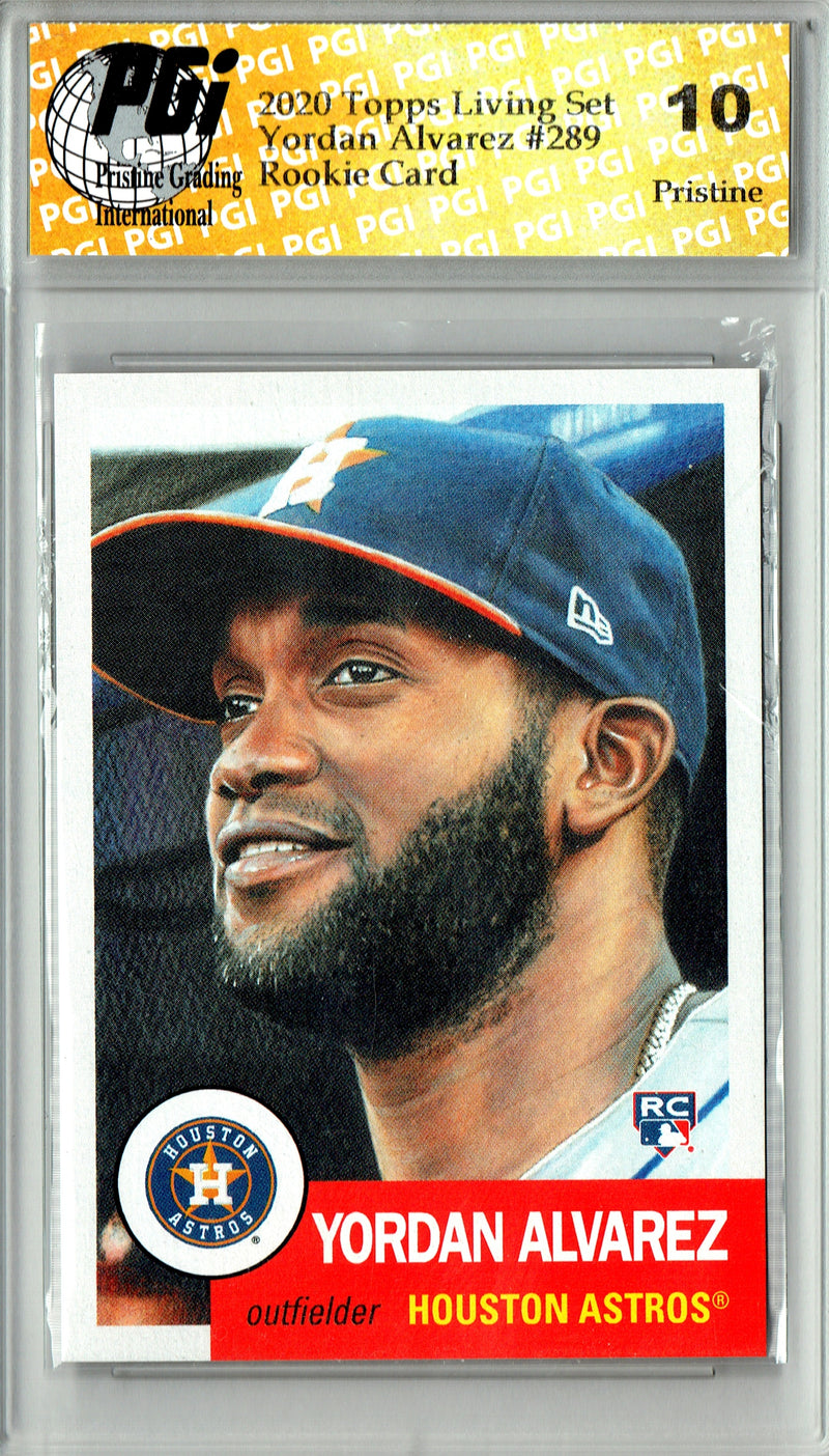 Yordan Alvarez 2020 Topps Living Set #289 PRISTINE Rookie Card PGI 10