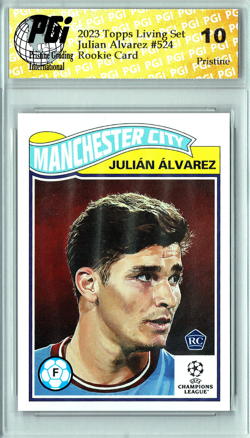 Julian Alvarez 2023 Topps Living Set #524 PRISTINE Rookie Card PGI 10