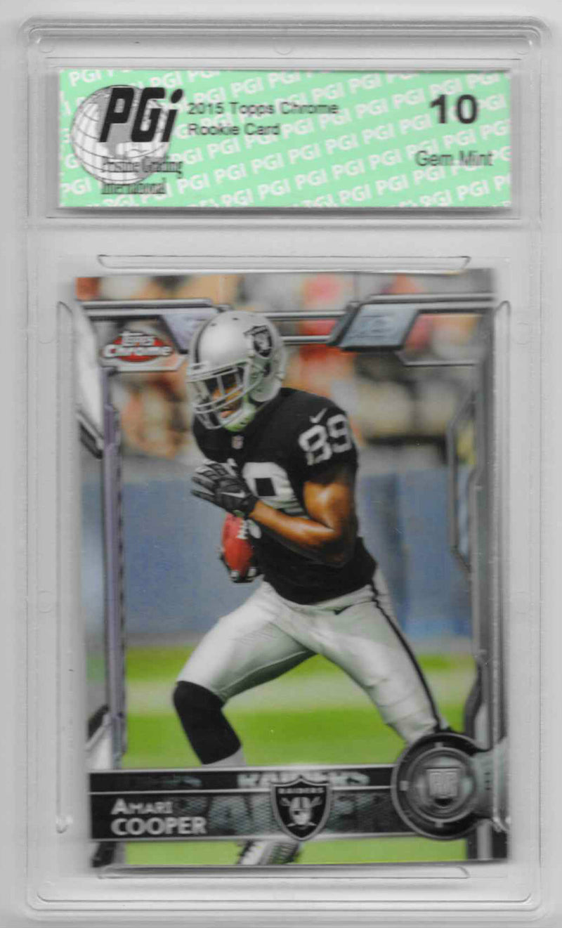 Amari Cooper 2015 Topps Chrome #115 Rookie Card PGI 10 Cowboys
