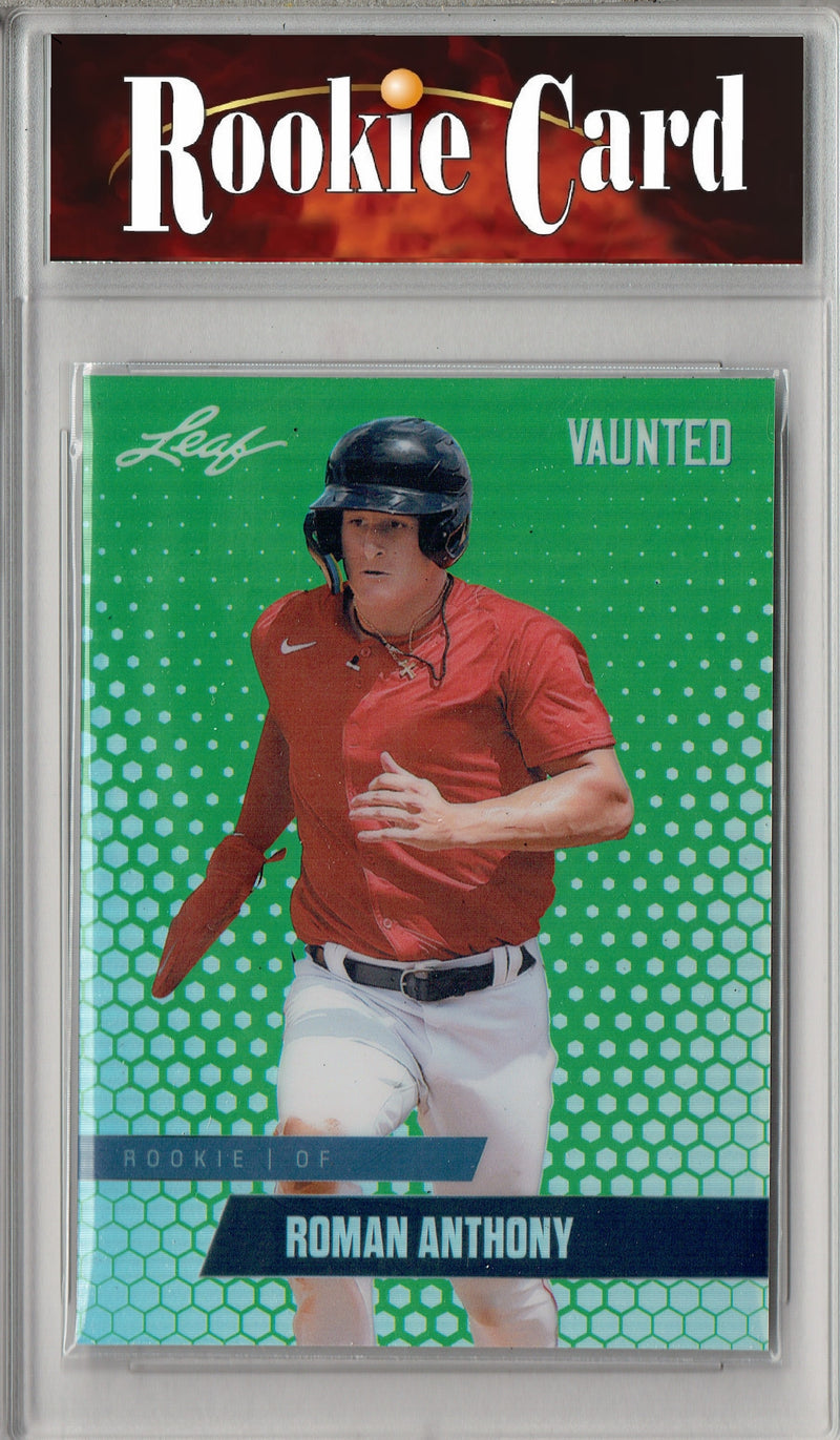 Certified Mint+ Roman Anthony 2024 Leaf Vaunted Metal #VM-24 Green 5 Made Rookie Card Boston Red Sox