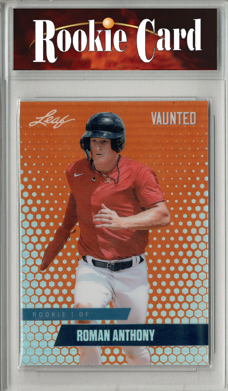 Certified Mint+ Roman Anthony 2024 Leaf Vaunted Metal #VM-24 Orange 3 Made Rookie Card Boston Red Sox