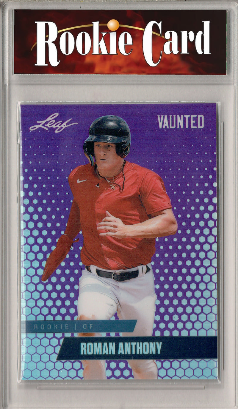 Certified Mint+ Roman Anthony 2024 Leaf Vaunted Metal #VM-24 Purple 15 Made Rookie Card Boston Red Sox