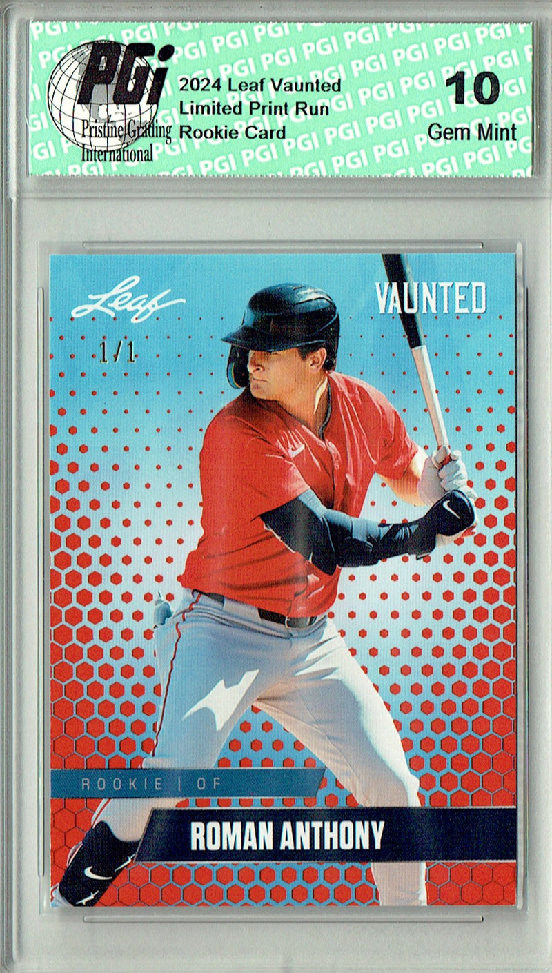 Roman Anthony 2024 Leaf Vaunted #V-25 Masterpiece 1 of 1 Rookie Card PGI 10