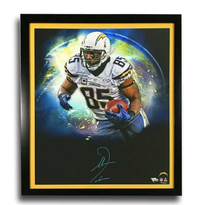 Antonio Gates Signed Chargers 20x24 Framed Photo COA LA San Diego Autograph