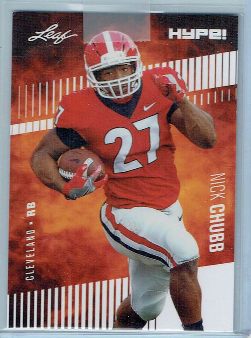 Mint Nick Chubb 2018 Leaf HYPE #9 Only 5000 Made Rare Rookie Card