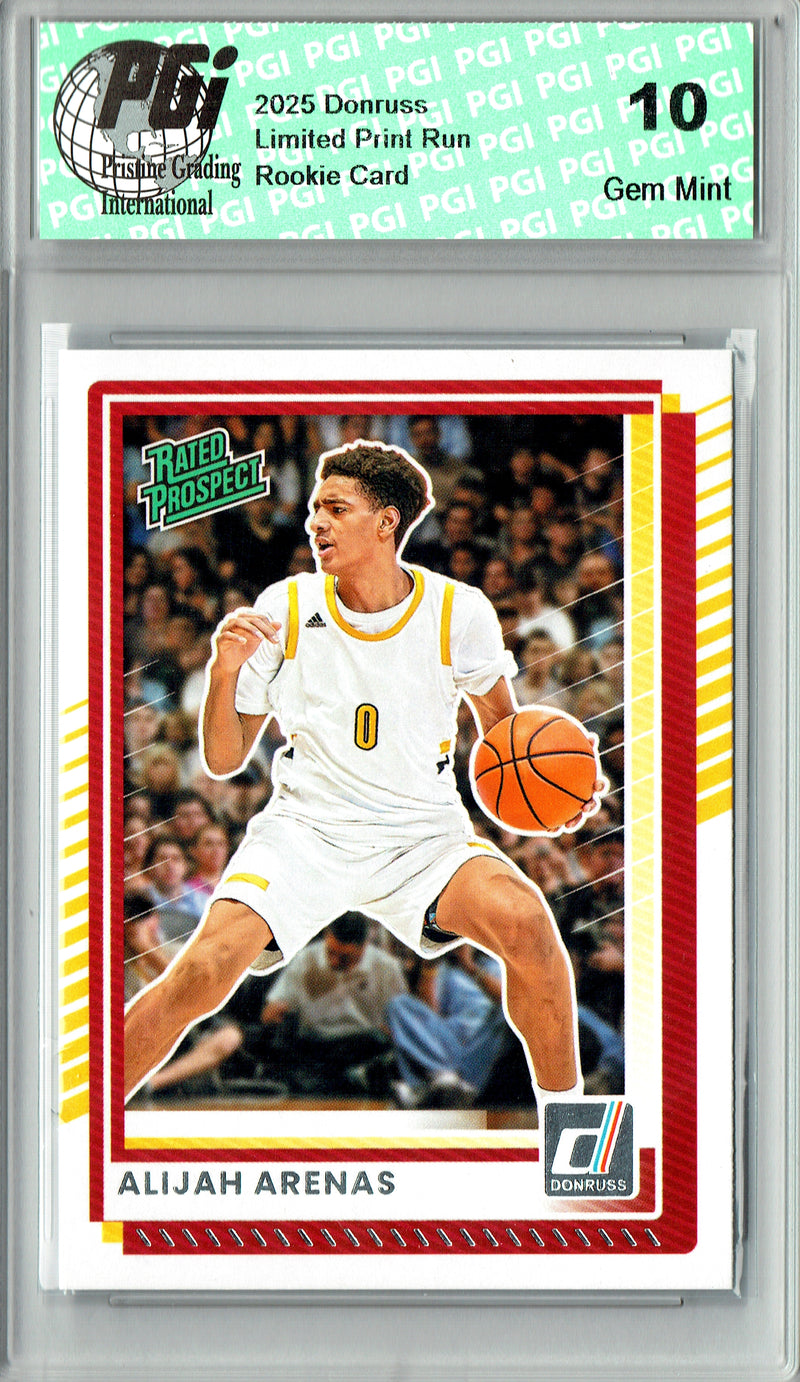 Alijah Arenas Rookie Card 2025 Donruss #58, PGI 10, USC Trojans