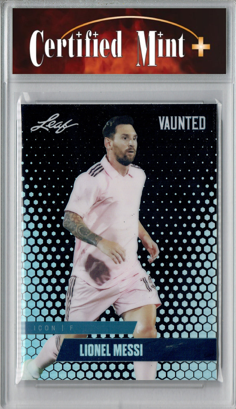 Certified Mint+ Lionel Messi 2025 Leaf Vaunted Metal #VM-04 Black 7 Made Rare Card Inter Miami