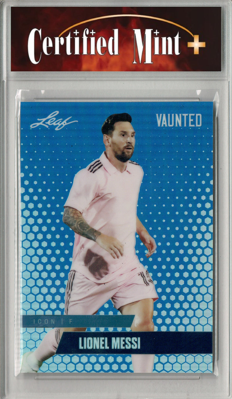 Certified Mint+ Lionel Messi 2025 Leaf Vaunted Metal #VM-04 Blue 20 Made Rare Card Inter Miami
