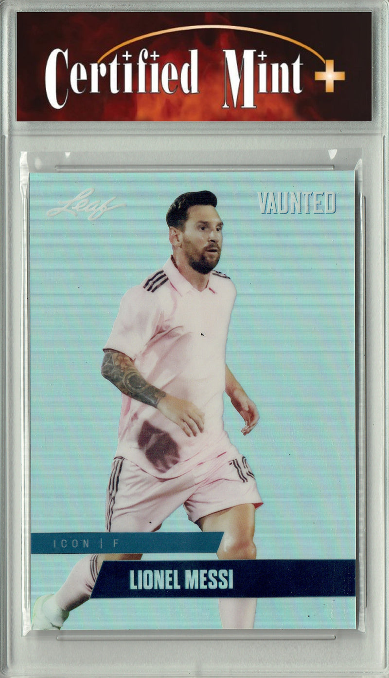 Certified Mint+ Lionel Messi 2025 Leaf Vaunted Metal #VM-04 Silver 25 Made Rare Card Inter Miami