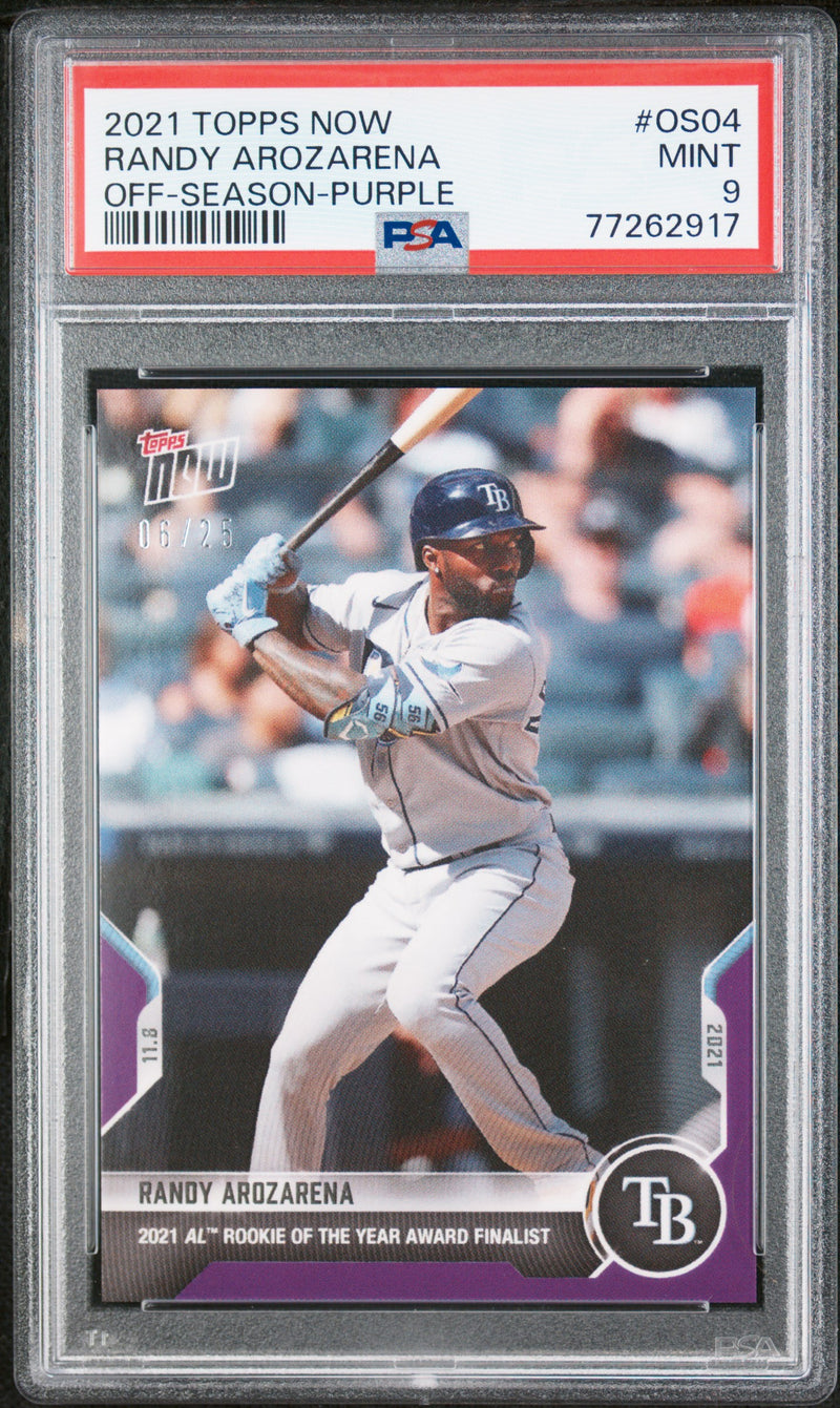 Randy Arozarena PSA 9 2021 Topps Now #OS04 Rookie Card Purple #6/25