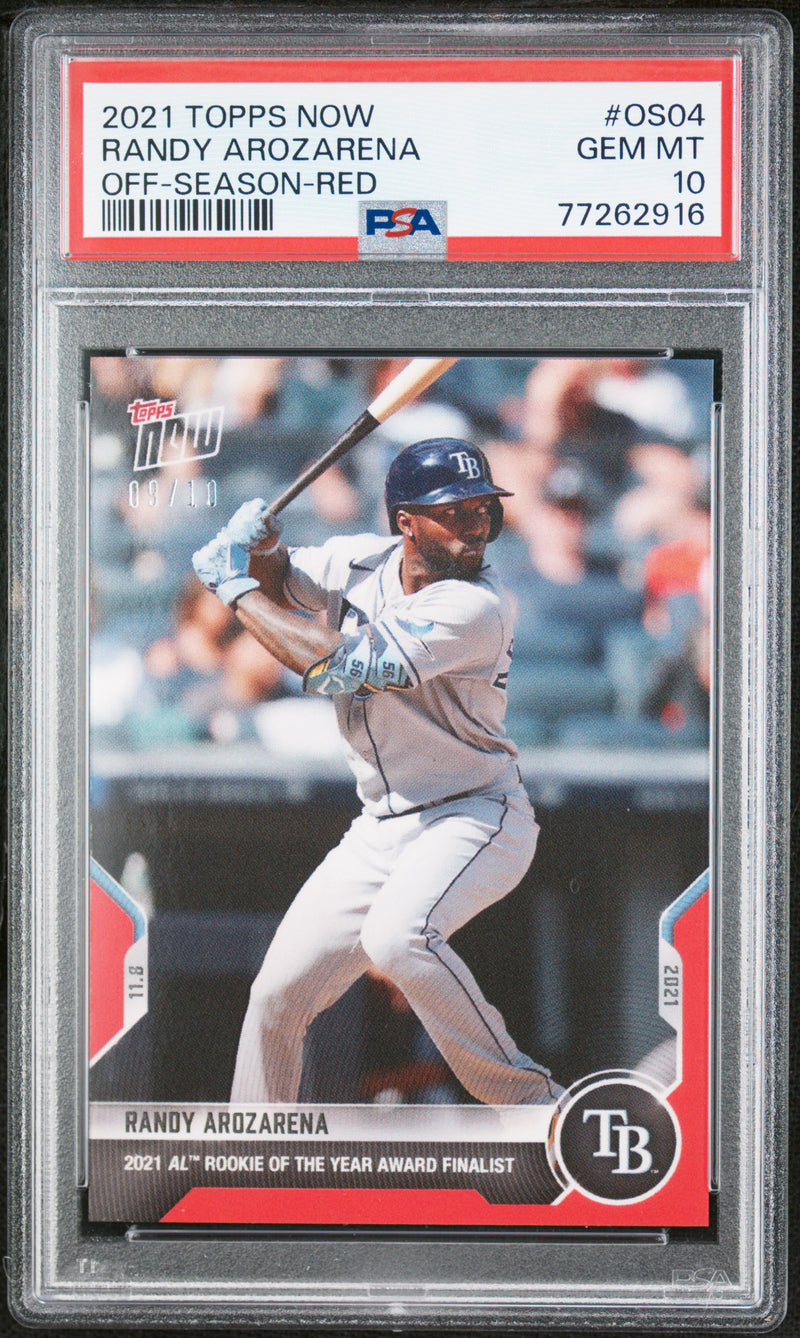 Randy Arozarena PSA 10 2021 Topps Now #OS04 Rookie Card Red #9/10