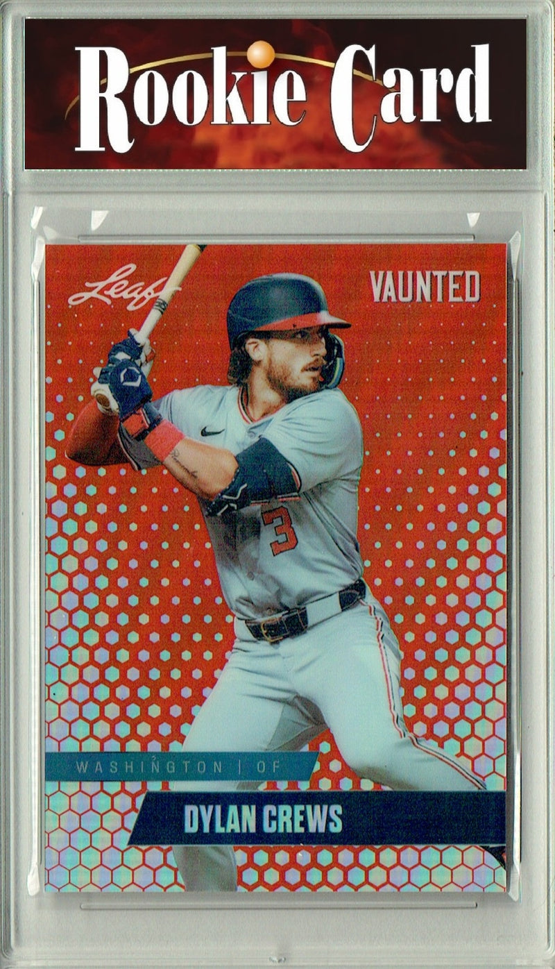 Certified Mint+ Dylan Crews 2024 Leaf Vaunted Metal #VM-08 Red #2 of 2 Made Rookie Card Washington Nationals