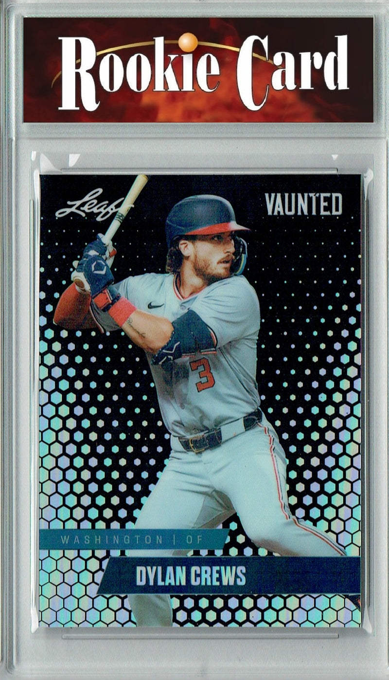 Certified Mint+ Dylan Crews 2024 Leaf Vaunted Metal #VM-08 Black 7 Made Rookie Card Washington Nationals