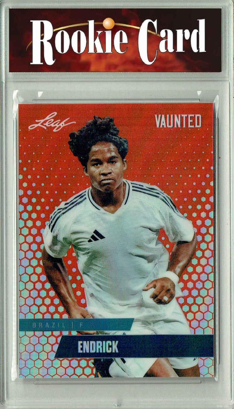 Certified Mint+ Endrick 2024 Leaf Vaunted Metal #VM-04 Red #2 of 2 Made Rookie Card Real Madrid