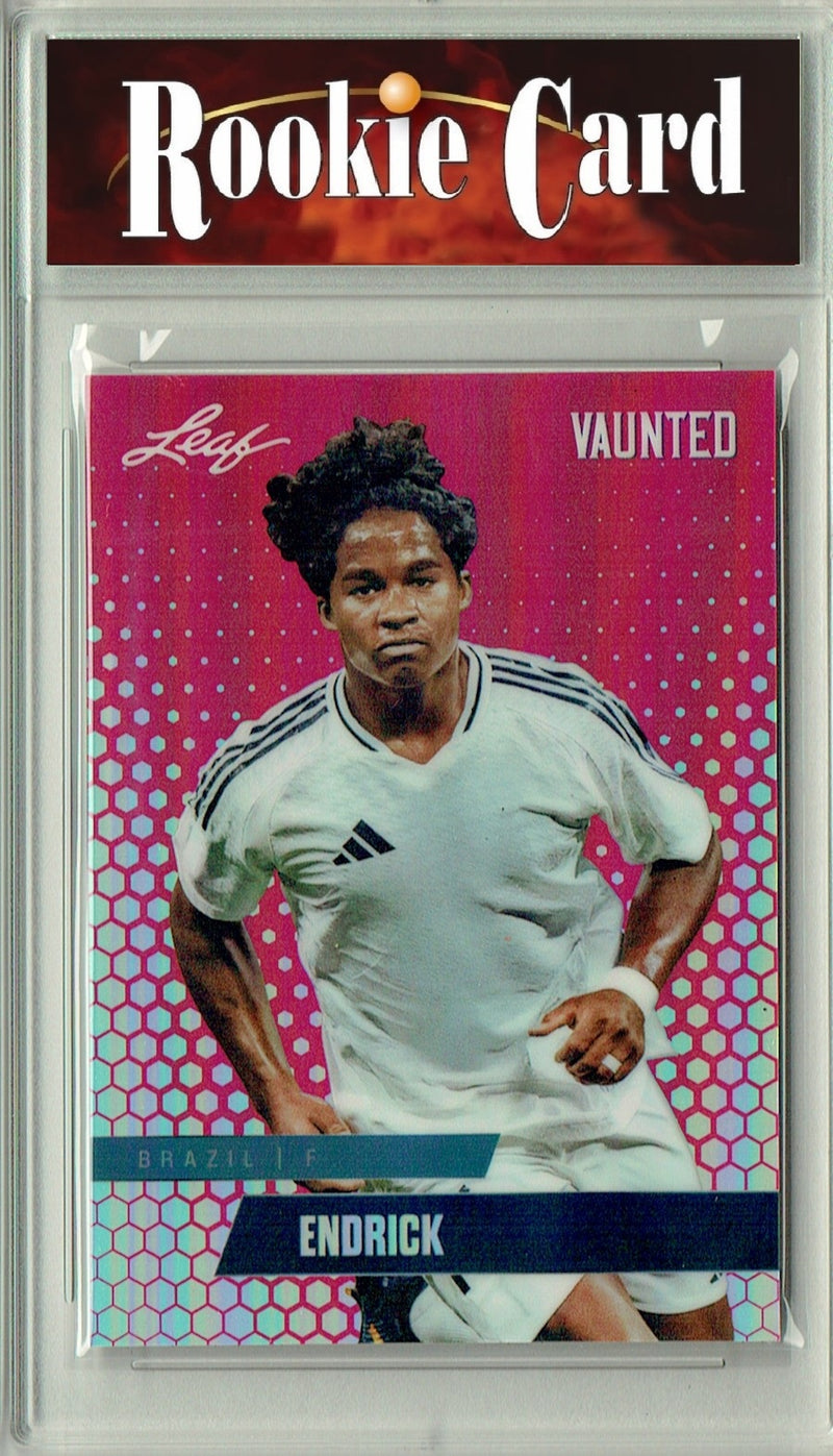 Certified Mint+ Endrick 2024 Leaf Vaunted Metal #VM-04 Pink 10 Made Rookie Card Real Madrid