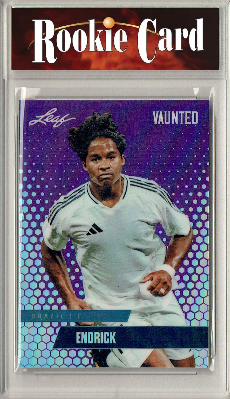 Certified Mint+ Endrick 2024 Leaf Vaunted Metal #VM-04 Purple 15 Made Rookie Card Real Madrid