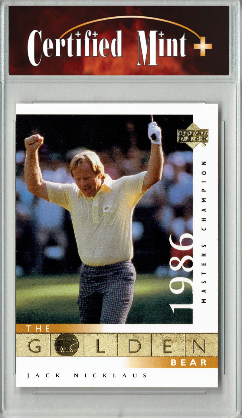 Certified Mint+ Jack Nicklaus 2001 Upper Deck #123 Golden Bear Rare Trading Card USA