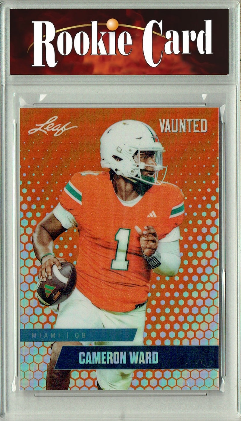 Certified Mint+ Cameron Cam Ward 2024 Leaf Vaunted Metal #VM-01 Orange Only 3 Made Rookie Card Tennessee Titans