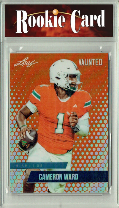 Certified Mint+ Cameron Cam Ward 2024 Leaf Vaunted Metal #VM-01 Orange Only 3 Made Rookie Card Tennessee Titans