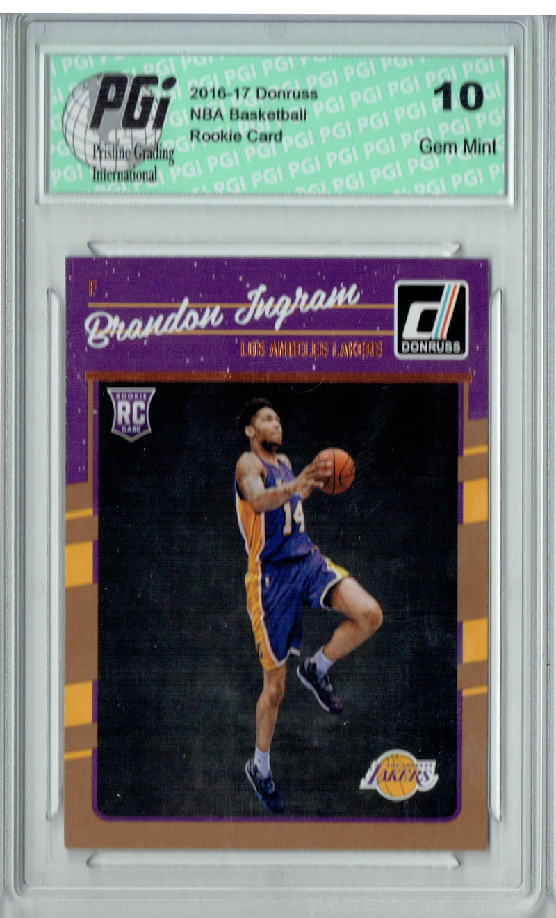 Brandon Ingram 2016-17 Donruss Basketball #152 Rookie Card PGI 10