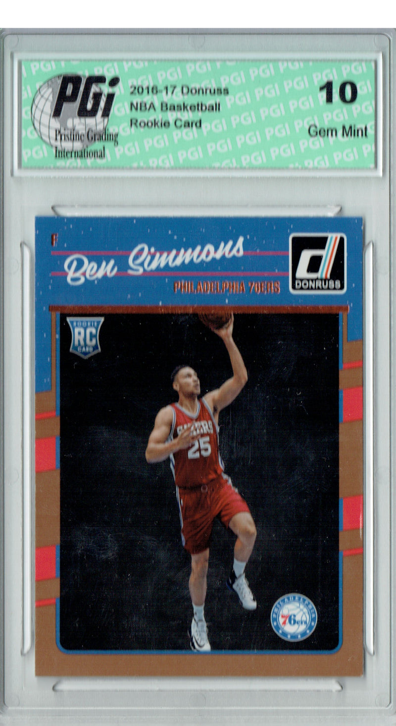 Ben Simmons 2016-17 Donruss Basketball #151 Rookie Card PGI 10